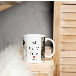 Zwei Fotos | Happy Valentines Day | Romantisches Z Kaffeetasse