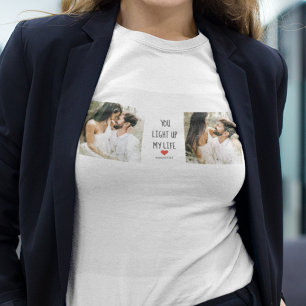 Zwei Fotos   Happy Valentines Day   Romantisches Z T-Shirt