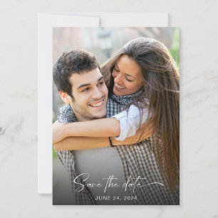 Zwei Fotos Hochzeit speichern das Datum Save The Date
