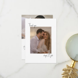 Zwei Fotos Hochzeitsnachricht Vielen Dank Dankeskarte