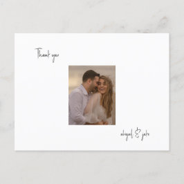 Zwei Fotos Hochzeitsnachricht Vielen Dank Postkarte