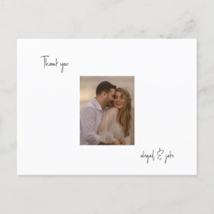Zwei Fotos Hochzeitsnachricht Vielen Dank Postkarte