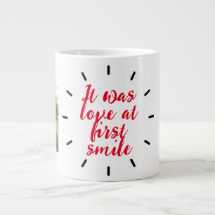 zwei Fotos Liebe bei First Lächelvalentine Jumbo-Tasse