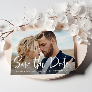 Zwei Fotos Moderne Schriftart 'Save the Date' Save The Date