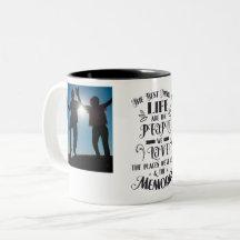 Zwei Fotos personalisierte Foto Tasse mit den best