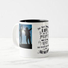 Zwei Fotos personalisierte Foto Tasse mit den best