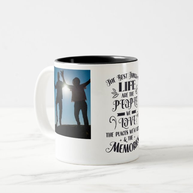 Zwei Fotos personalisierte Foto Tasse mit den best (Vorderseite Links)