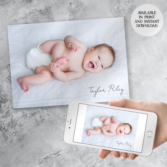 Zwei Fotos Vielen Dank, Baby Ankündigung (Von Creator hochgeladen)