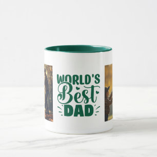 Zwei Fotos Weltbester VATER Tasse