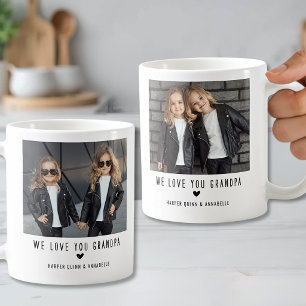 Zwei Fotos Wir lieben dich Opa Kaffeetasse