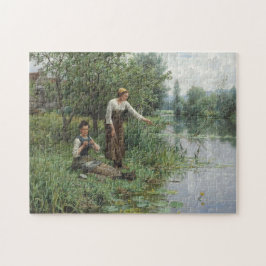 Zwei Frauen Fischen von Daniel Ridgway Knight