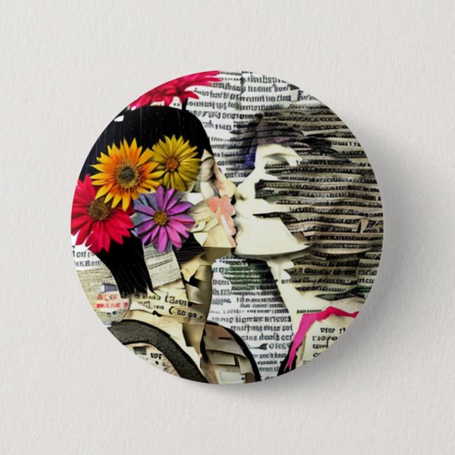 Zwei Frauen in Liebe | Pride Kiss Button (Vorderseite)