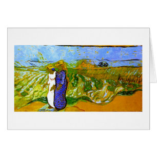 Zwei Frauen überqueren Felder Van Gogh Fine Art