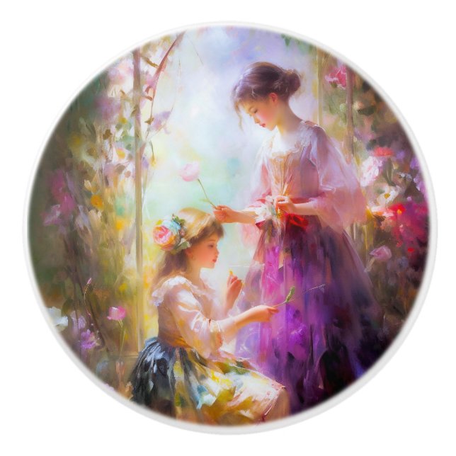 Zwei Freunde Keramikknauf (Vorderseite)