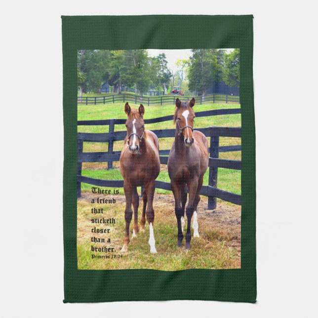 Zwei Freunde mit Sprichwörtern 18:24 Geschirrtuch (Vertikal)