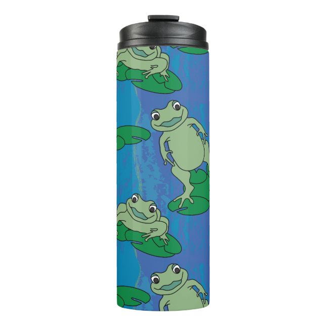 Zwei Froschmuster Thermosbecher (Vorderseite)