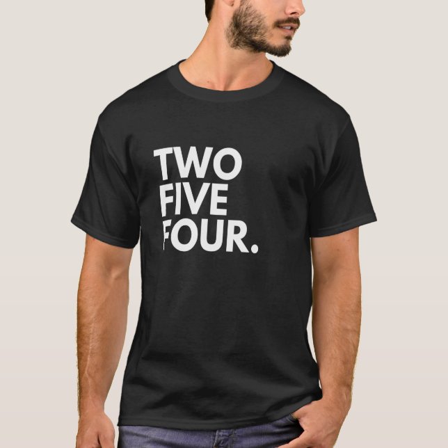 ZWEI FÜNF VIER FLÄCHENcode 254 Killeen TX Texas US T-Shirt (Vorderseite)