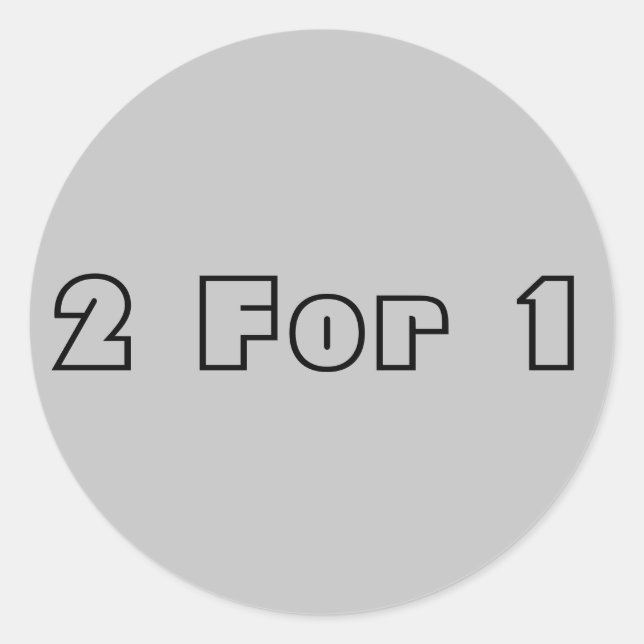 Zwei für eins runder aufkleber (Vorderseite)