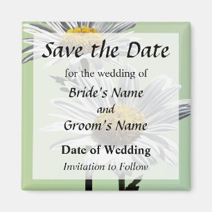 Zwei Gänseblümchen im Sonnenschein - Save the Date Magnet