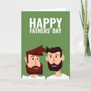 Zwei Gay Vaters Happy Vathers Day Karte