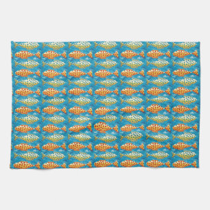 Zwei gefleckte Fische Küchentuch
