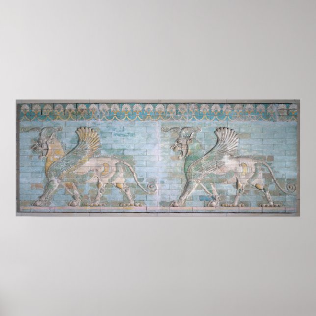 Zwei geflügelten Griffins aus dem Palast Poster (Vorne)