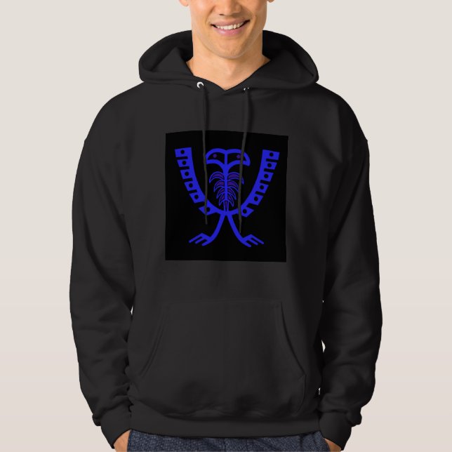Zwei gehackte Blaue Adler Hoodie (Vorderseite)
