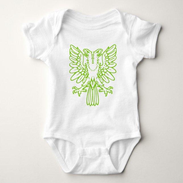 Zwei geheuerte Adler - Martian Green Baby Strampler (Vorderseite)