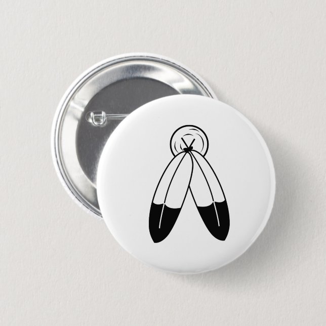 Zwei-Geist-Flagge Button (Vorne & Hinten)