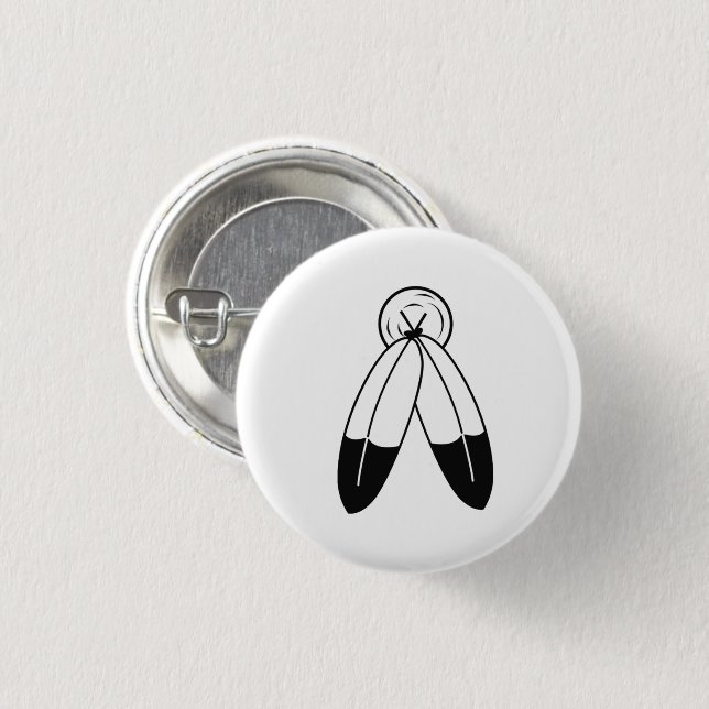 Zwei-Geist-Flagge Button (Vorne & Hinten)