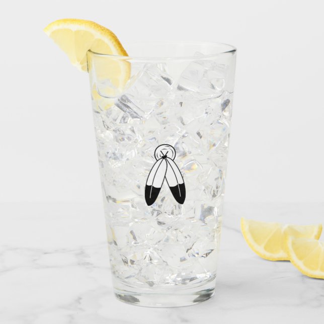 Zwei-Geist-Flagge Glas (Vorderseite Ice)