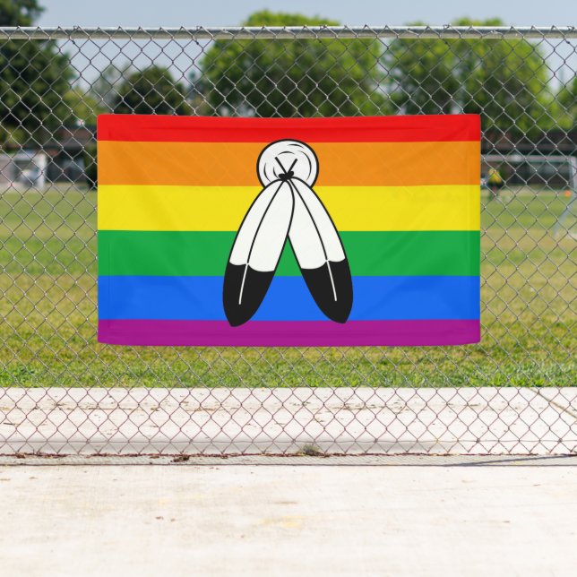 Zwei-Geist-LGBTQ+-Flag Banner (Insitu)