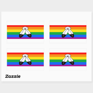 Zwei-Geist-LGBTQ+-Flag Rechteckiger Aufkleber
