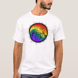 Zwei-Geist Regenbogen-Strudel-Entwurf T-Shirt