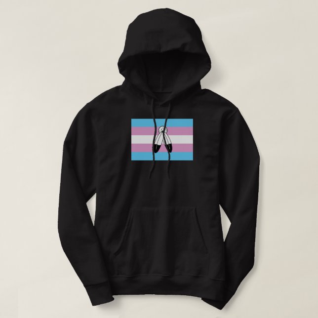 Zwei-Geist-Trans-Stolperflagge Hoodie (Design vorne)