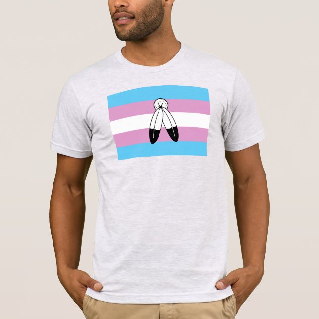 Zwei-Geist-Trans-Stolperflagge T-Shirt (Vorderseite)