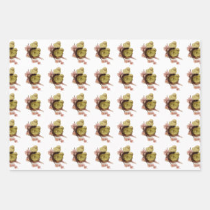 zwei gelbe Küken, Ostern Geschenkpapier Set