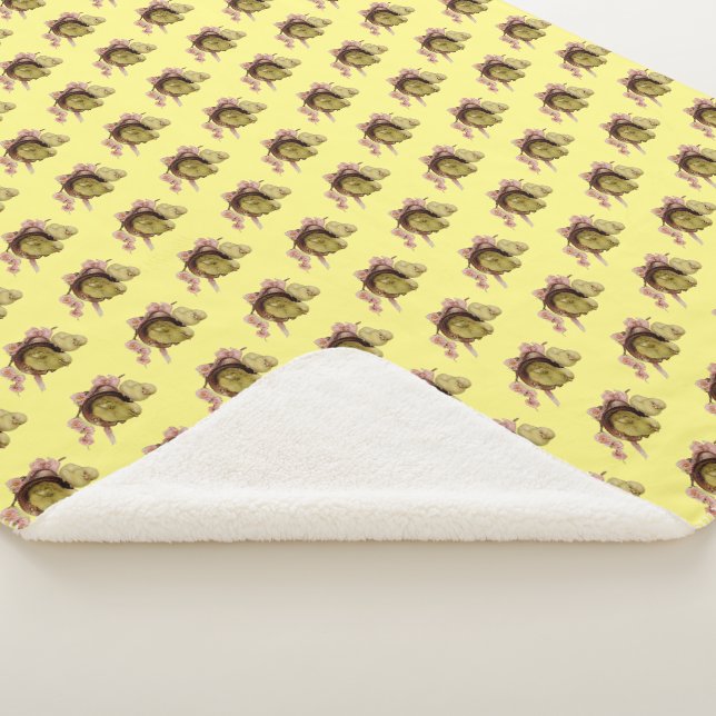 zwei gelbe Küken, Ostern Sherpadecke (3/4)
