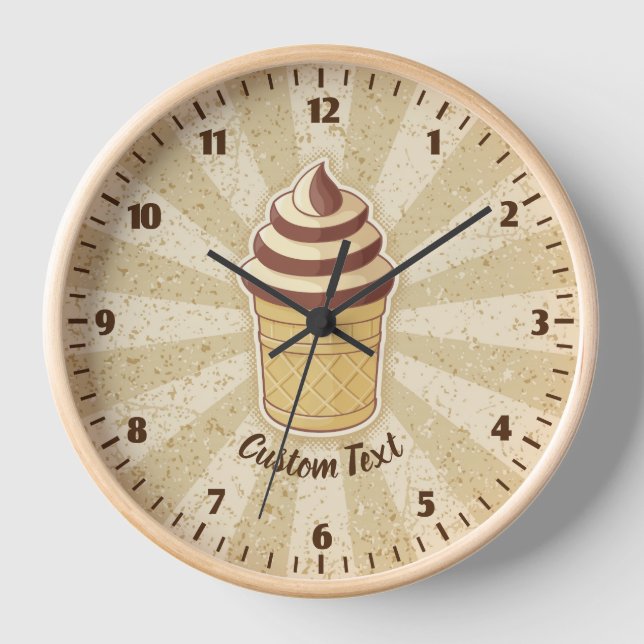 Zwei Geschmacksrichtungen Eiscreme-Cup Uhr (Vorderseite)