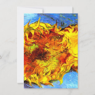 Zwei geschnittene Sonnenblumen Van Gogh Einladung