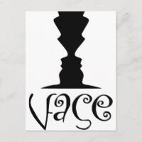 Zwei Gesichter oder Vase-optische Illusion