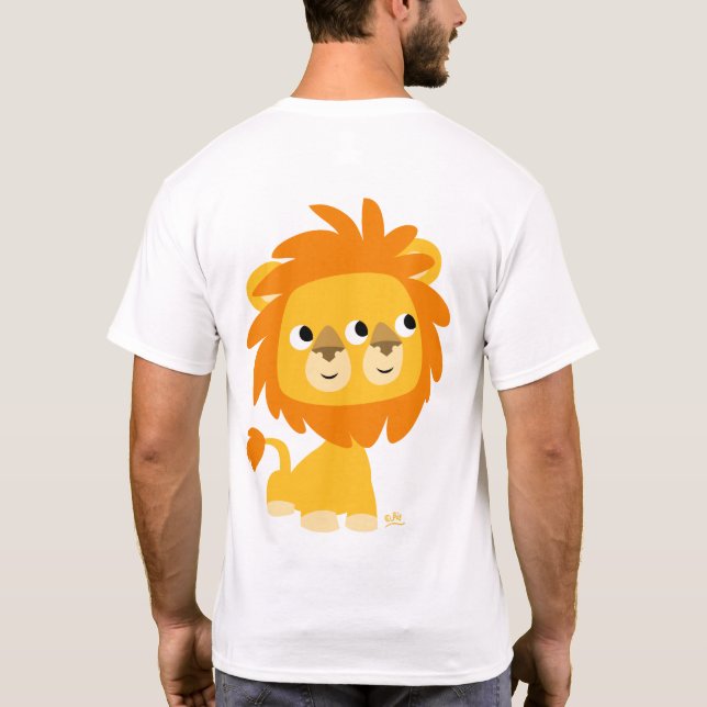 Zwei-Gesichtig, der niedlichste Cartoonlöwe T - T-Shirt (Rückseite)