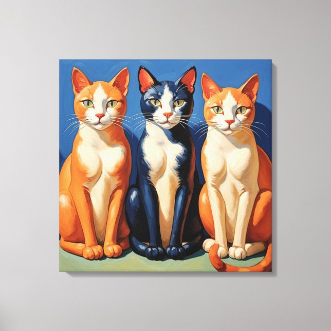 Zwei Gingers und ein Tuxedo Leinwanddruck (Vorderseite)