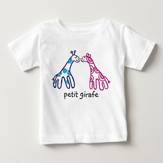 zwei Giraffen Baby T-shirt (Vorderseite)