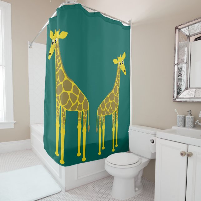 Zwei Giraffen Duschvorhang (Beispiel)