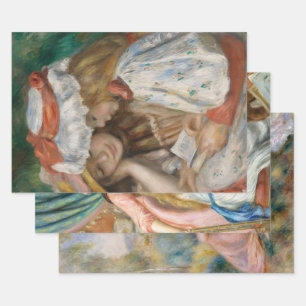 Zwei Girls Decoupage Trio Set, Renoir Art Geschenkpapier Set