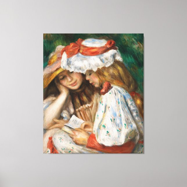 Zwei Girls Reading von Pierre-Auguste Leinwanddruck (Vorderseite)