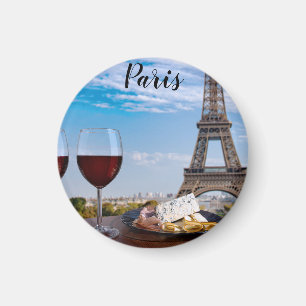 Zwei Gläser Wein im Café von Paris Magnet