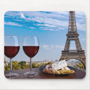 Zwei Gläser Wein im Café von Paris Mousepad