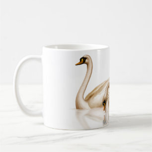 Zwei Golden Bronz Schwans Kaffeetasse